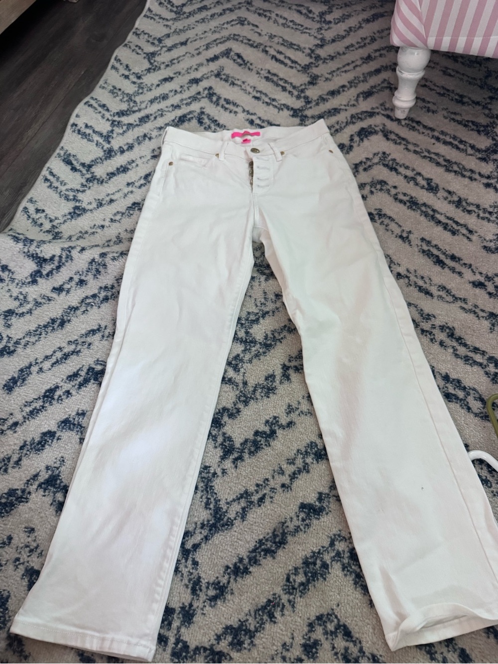 Lilly Pulitzer Women's White Straight-Leg Jeans
